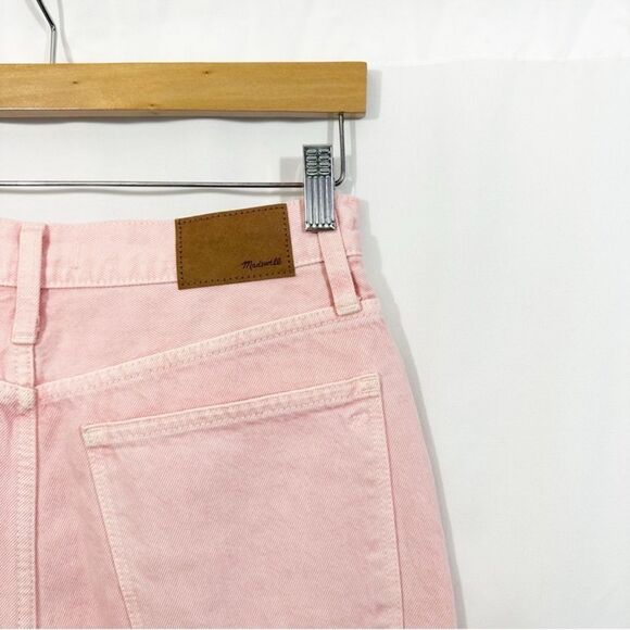 Madewell Baggy Straight High Rise Jeans in Garment Dyed Pink 26 - Picture 7 of 8